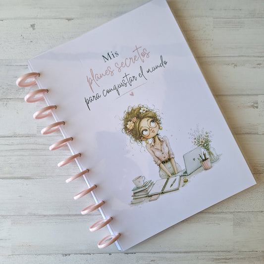 Mis planes secretos para conquistar el mundo · Cuaderno A4